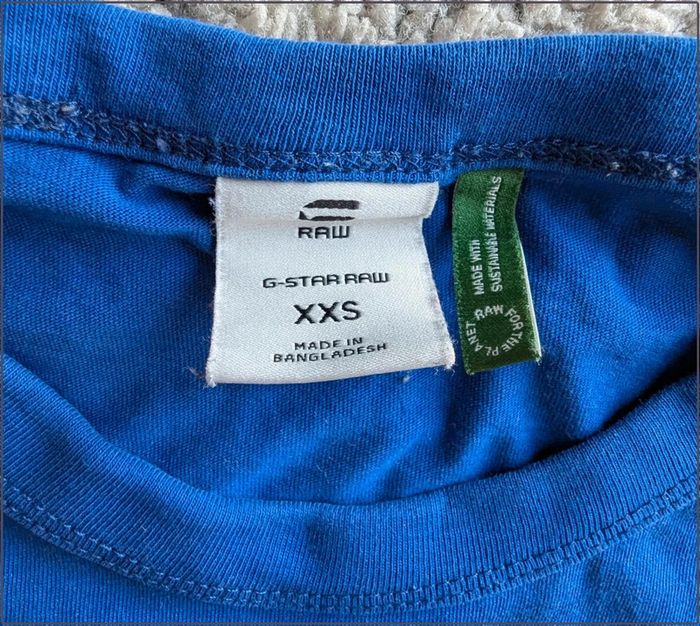 T-shirt Gstar raw taille XS homme bleu - photo numéro 3