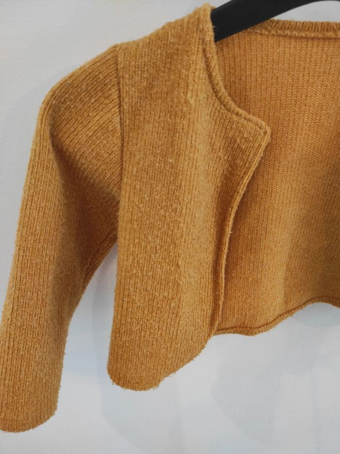Boléro jaune moutarde 2 ans - photo numéro 2
