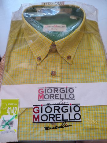 Vintage chemise Giorgio Morello boutique T 4/41-42 neuve  
