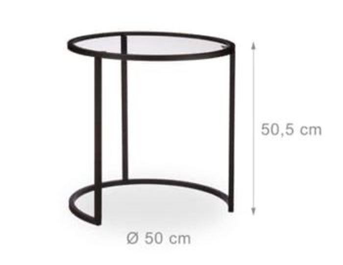 Neuf - Tables Gigognes en verre trempé,noir - photo numéro 4