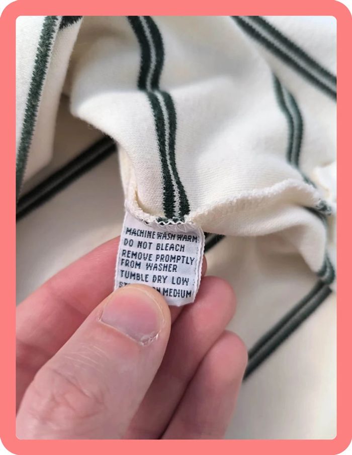 Polo Ralph Lauren homme taille XL couleur crème rayures vertes logo bordeau - photo numéro 11