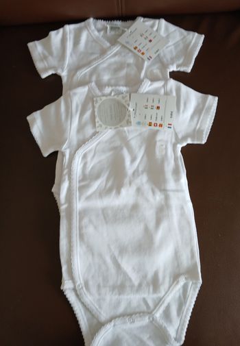 lot 2 bodies mixte blanc du pareil au meme 67 cm 6 mois