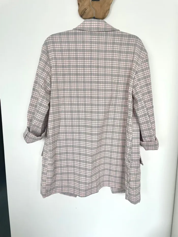 Blazer à carreaux rose - photo numéro 2
