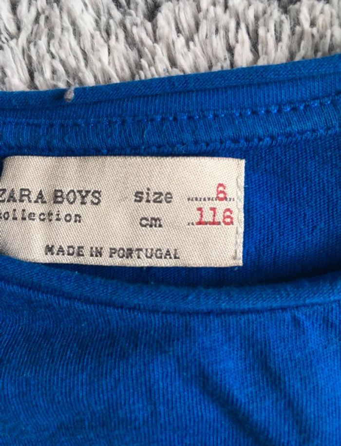 Teeshirt manches courtes bleu roi Zara - 6 ans - photo numéro 3