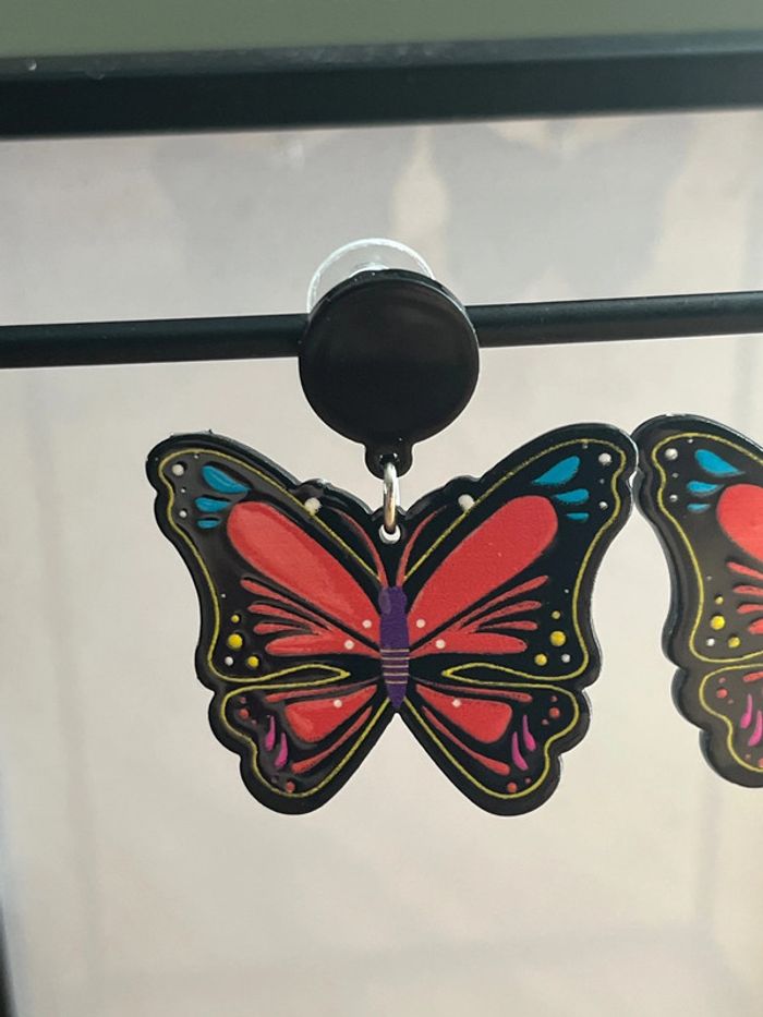 Boucles d’oreilles, papillon - photo numéro 2