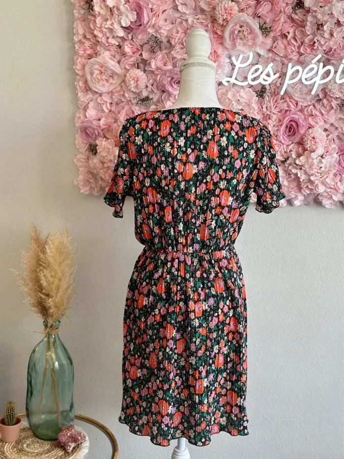 Robe plissée motifs fleuris taille M - Promod - photo numéro 4