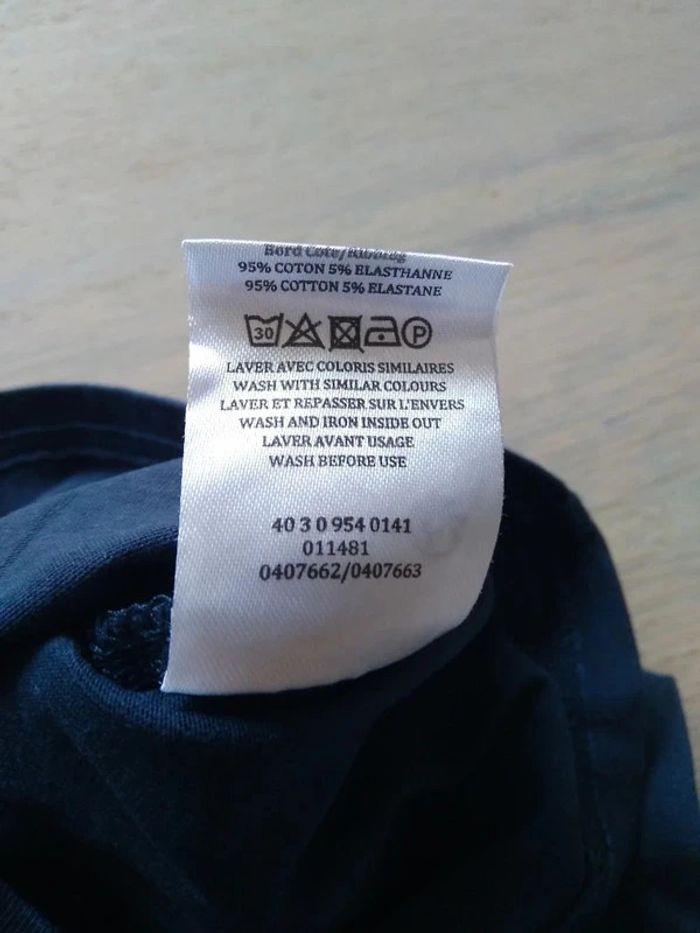 Tee-shirt mixte bleu marine 6 mois - photo numéro 6