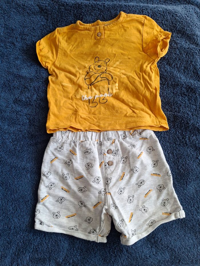 Ensemble short + tee-shirt Winnie 18 mois