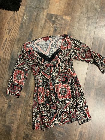 Blouse 3/4 manches motif vintage