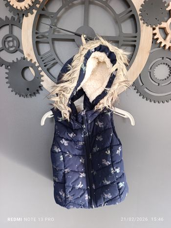 Doudoune sans manche 3 ans
Capuche détachable