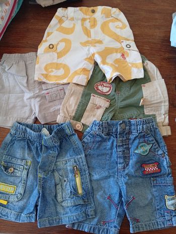 Lot de 5 sorts bermudas taille 6 mois