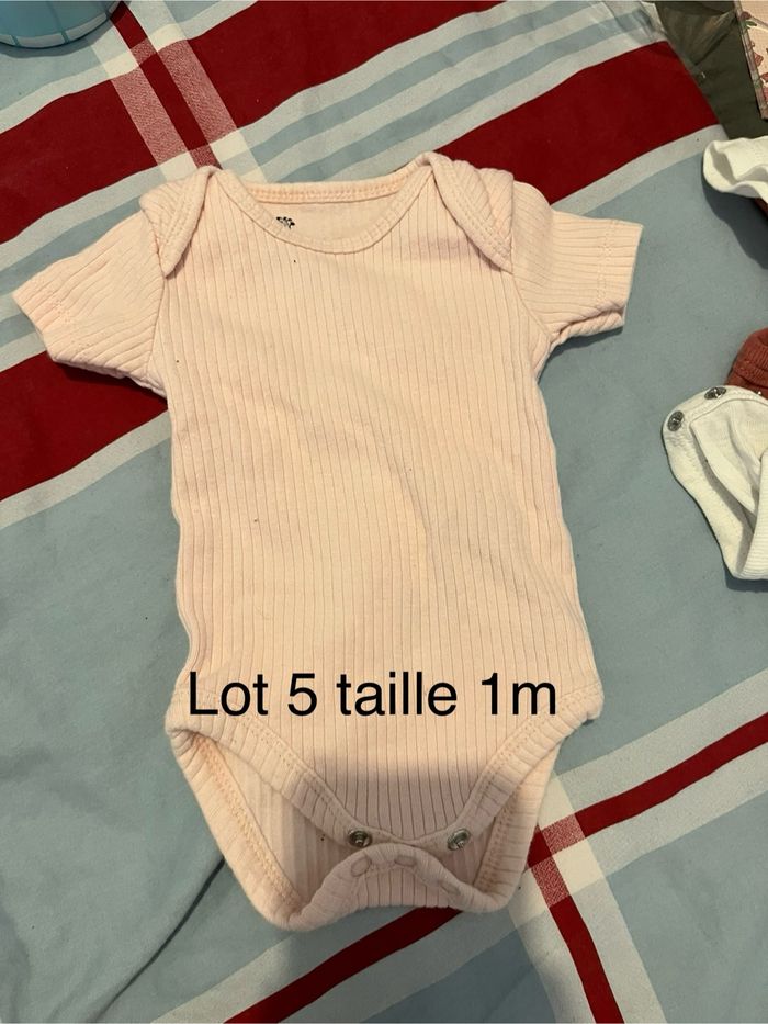 Lot bodies bébé fille 1 mois - photo numéro 3