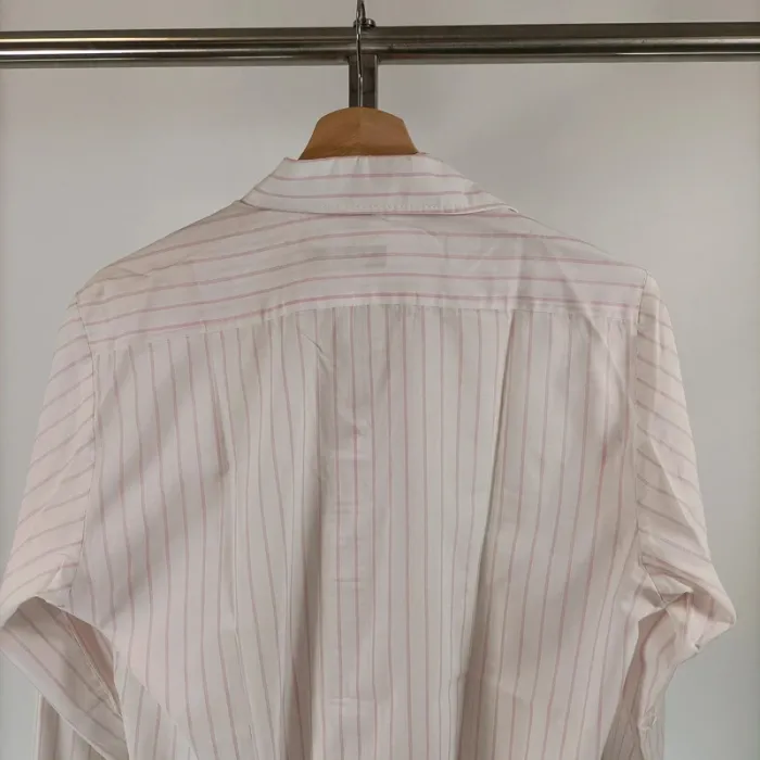 Chemise à rayures Yves Dorsey - blanc et rose clair - Taille XL estimée - A028 - photo numéro 8