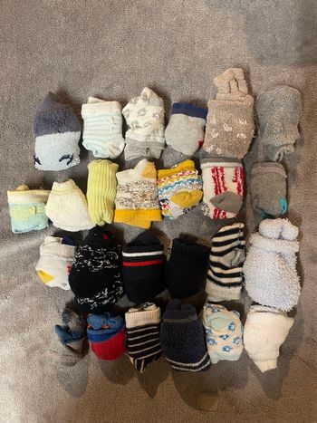 Lot 25 paires chaussettes bébé garçon • Taille 15/17 • Grand lot pratique