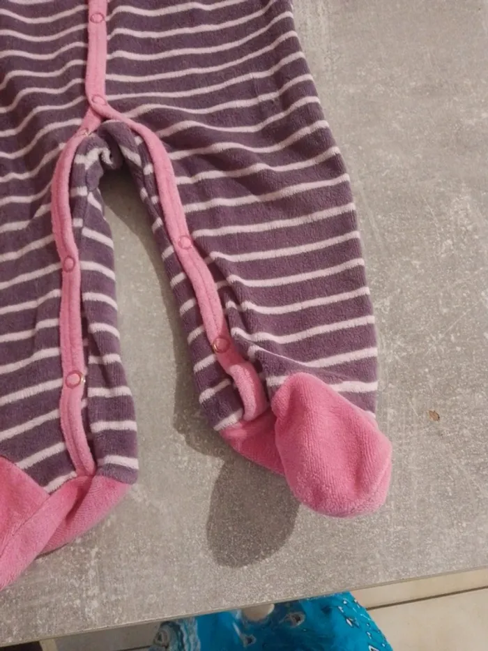 Pyjama grenouillère bébé fille 12 mois - photo numéro 4