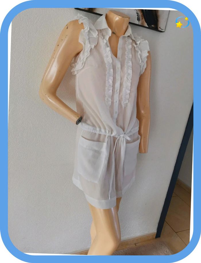 très belle robe blanche ou tunique taille 38 - photo numéro 9