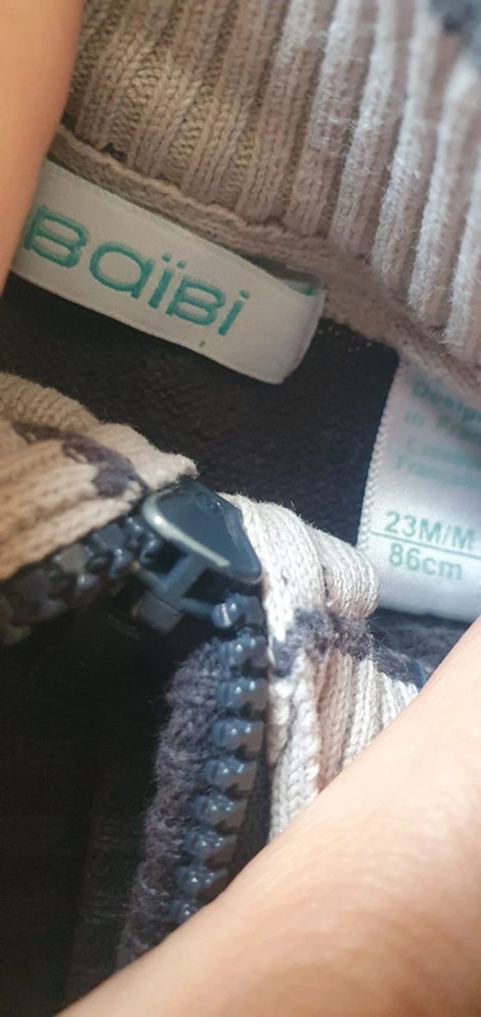 Gilet 23mois garçon Obaïbi 86cm - photo numéro 3