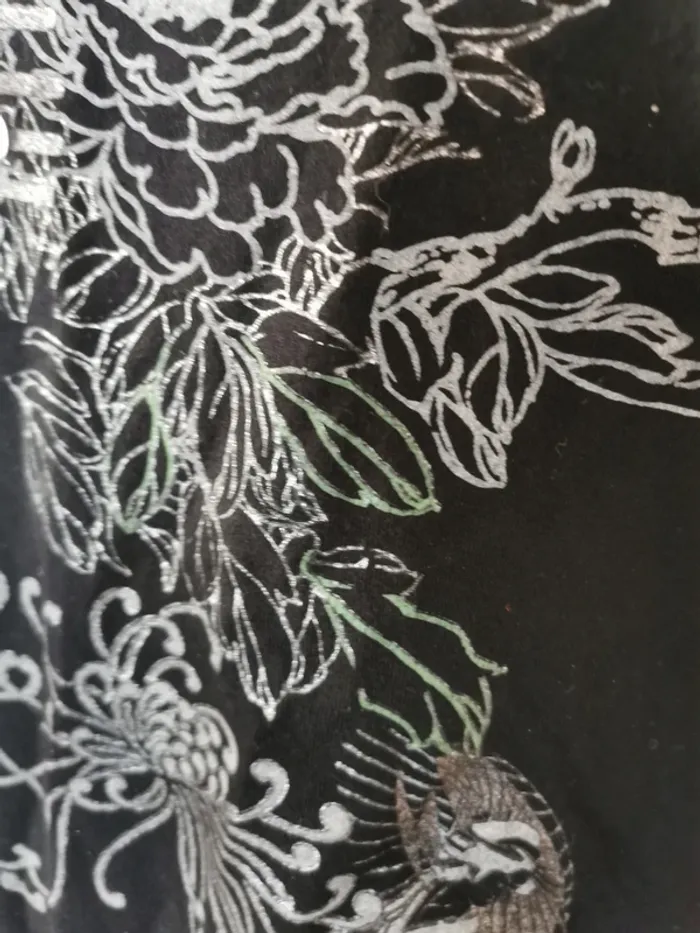 Top noir imprimé floral/dragonfly – La Mode est à Vous – T.38 - photo numéro 6