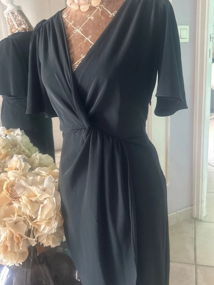 Robe Zara effet drapé noire S - photo numéro 4