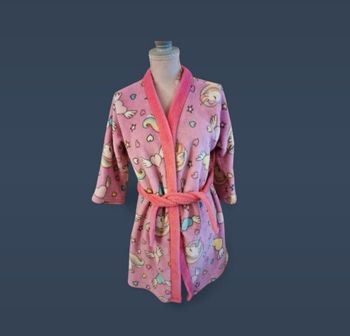 Peignoir en pilou licorne 5/6 ans