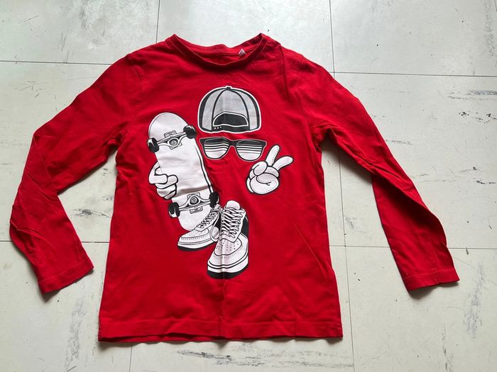 T shirt rouge skate