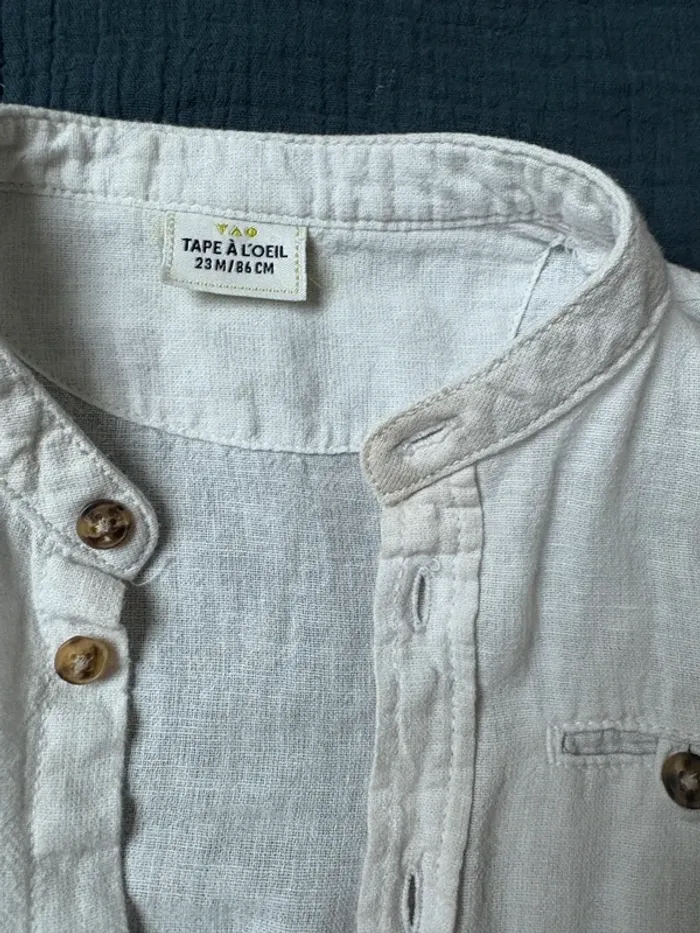 Chemise blanche chic 24 mois - photo numéro 2