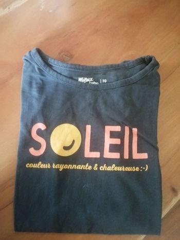 Tee shirt fille ,10ans , imprimé , (Gemo )