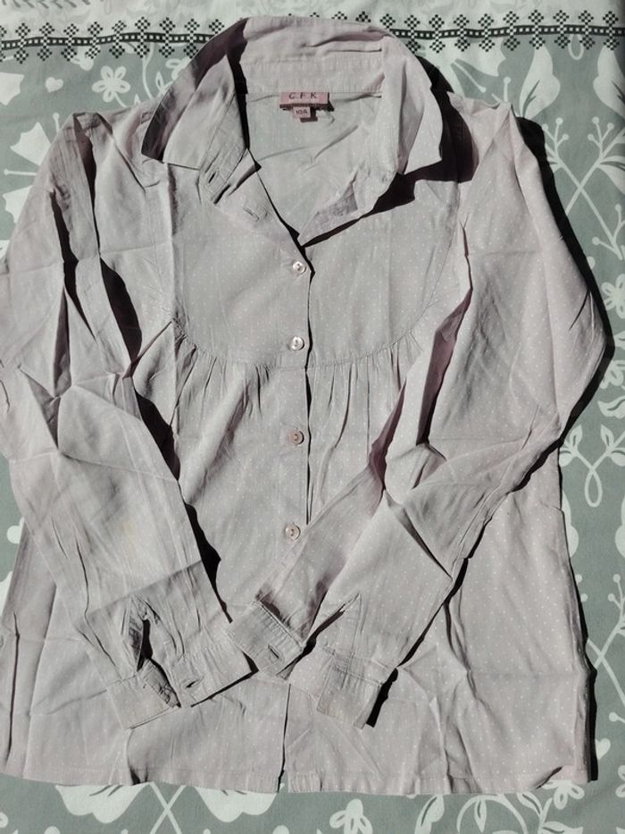 Lot d'une chemise et d'un gilet fille 10 ans CFK/TEX - photo numéro 4