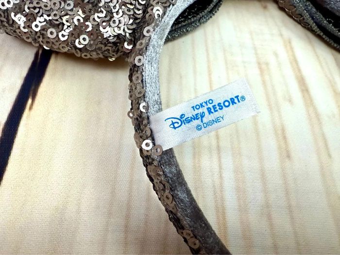 Ears (serre tête) oreilles de Minnie à sequins gris anthracite Tokyo Disneyland - photo numéro 7