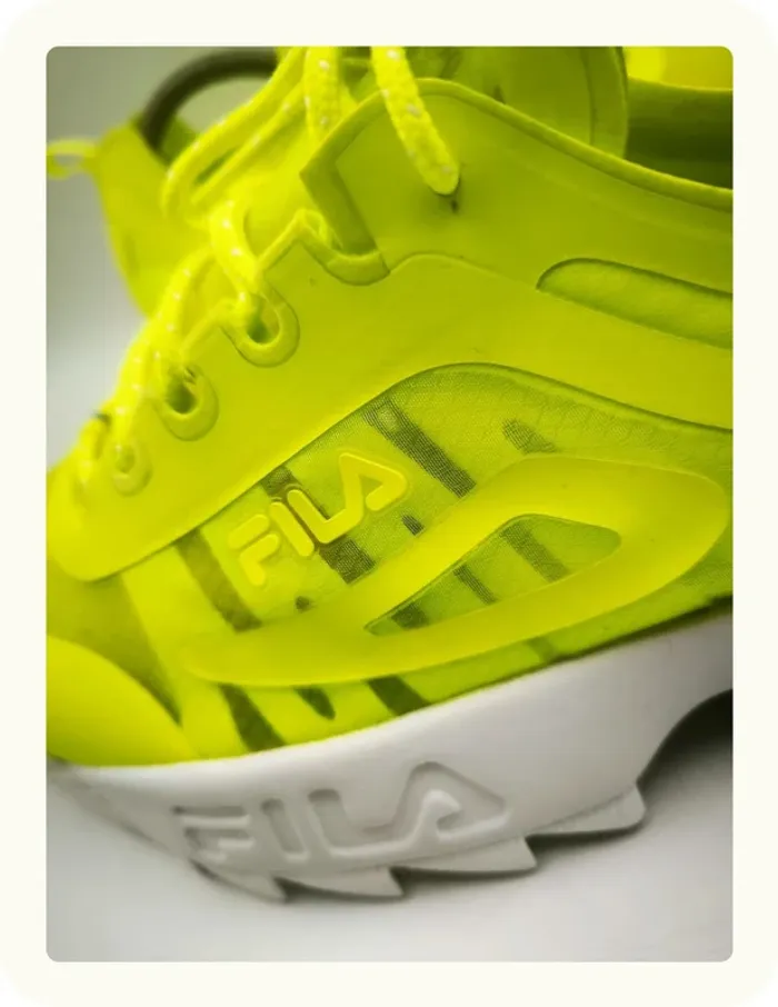 Baskets Fila Disruptir run jaune néon fluo Taille 43 Neuves - photo numéro 4