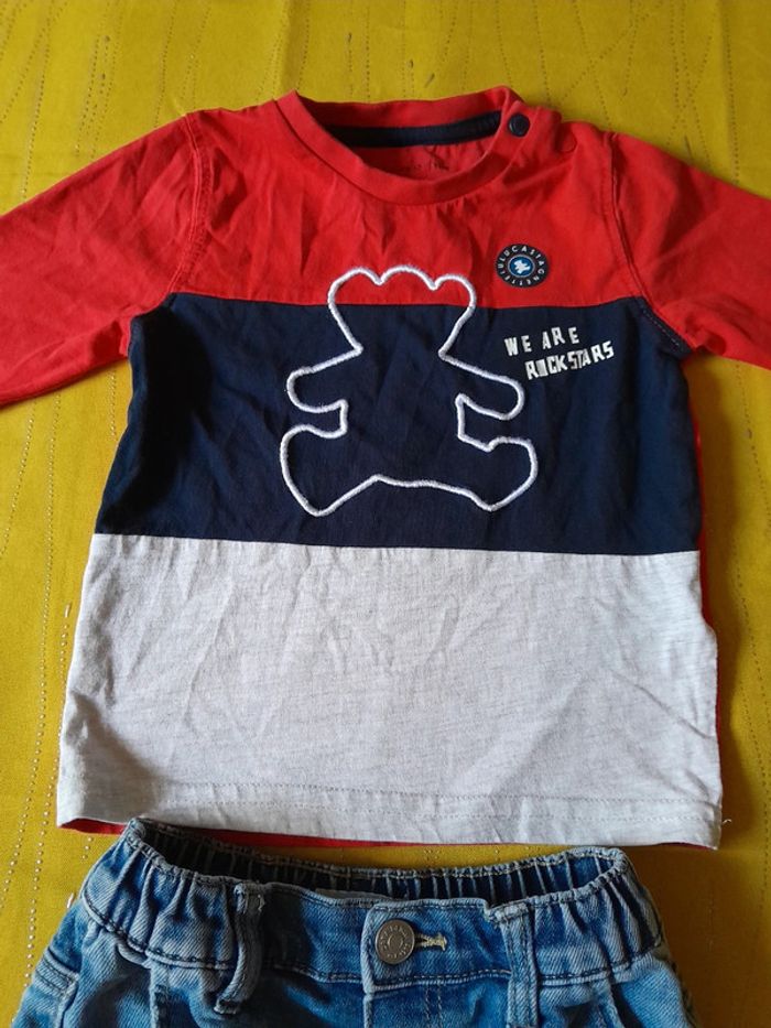 Ensemble Automne 18 mois Jean + Tee shirt manches longues Lulu Castagnette - photo numéro 4