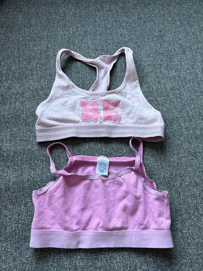 Lot de 2 brassières fille 8/10 ans