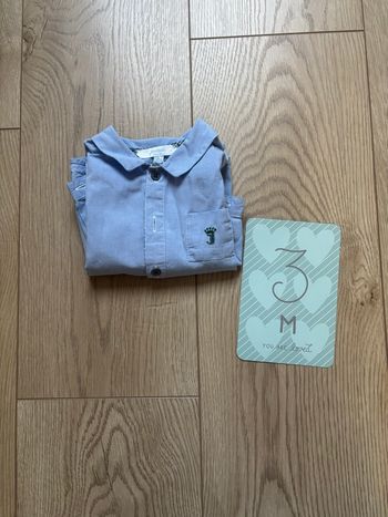 Chemise bleu ciel 3 mois JACADI