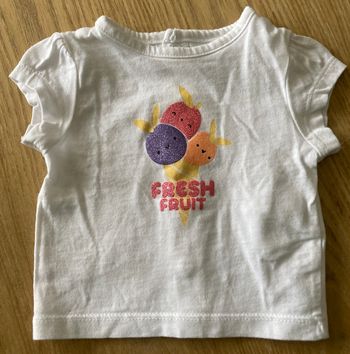 Tee-shirt imprimé fruits pailletés taille 1 mois 