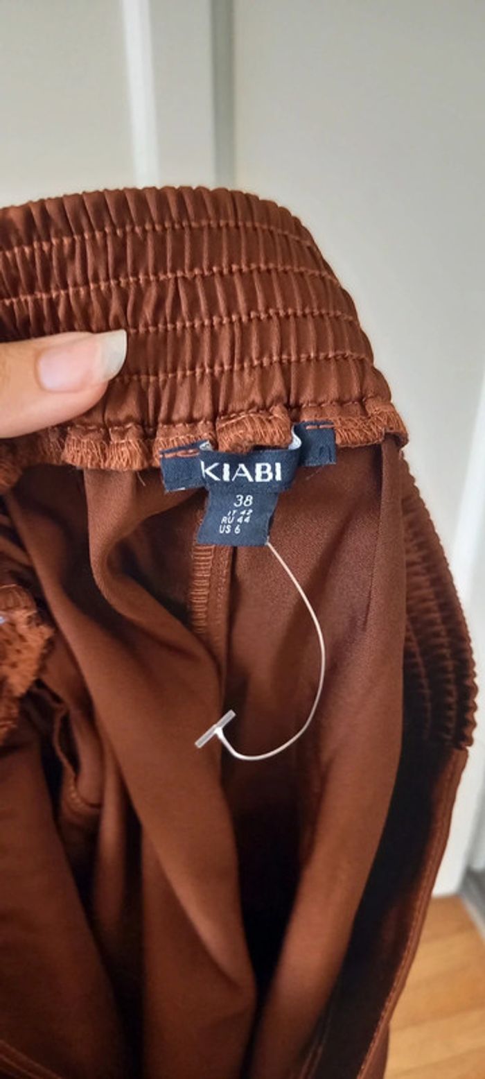 Short effet soie kiabi 38 marron - photo numéro 4