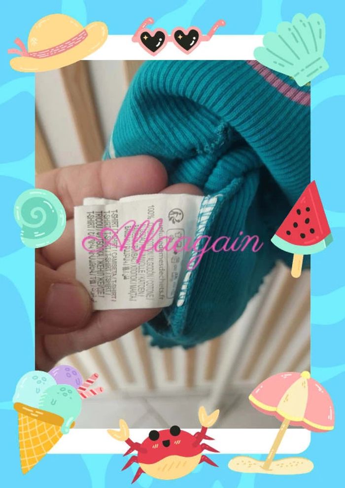 T-shirt court bleu Kiabi neuf 10ans - photo numéro 5