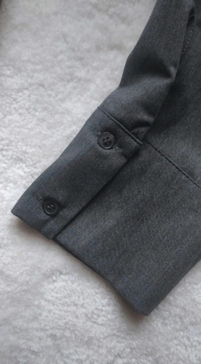 Magnifique combinaison short chemisier Zara gris S - photo numéro 8
