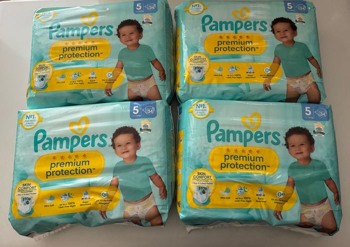 136 couches Pampers premium taille 5