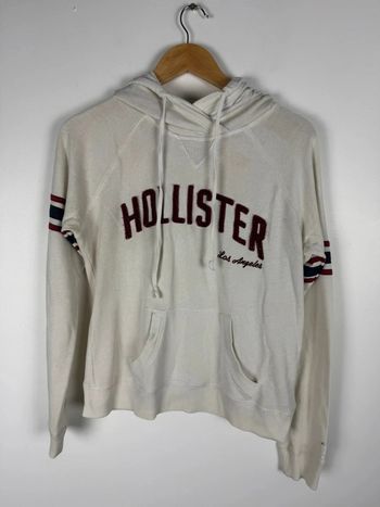Sweat blanc Hollister taille M