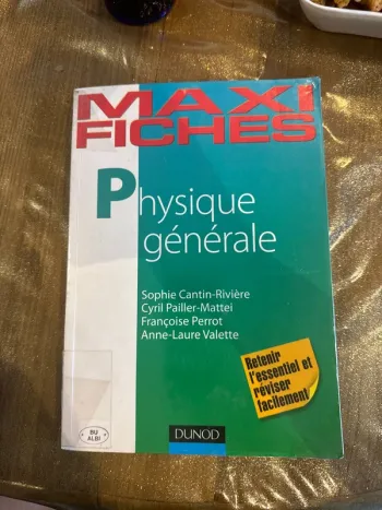 Livre maxi fiche, physique générale