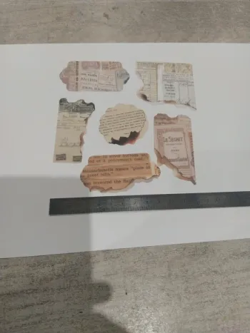 Lot de stickers motif lettre ancienne (lot C)