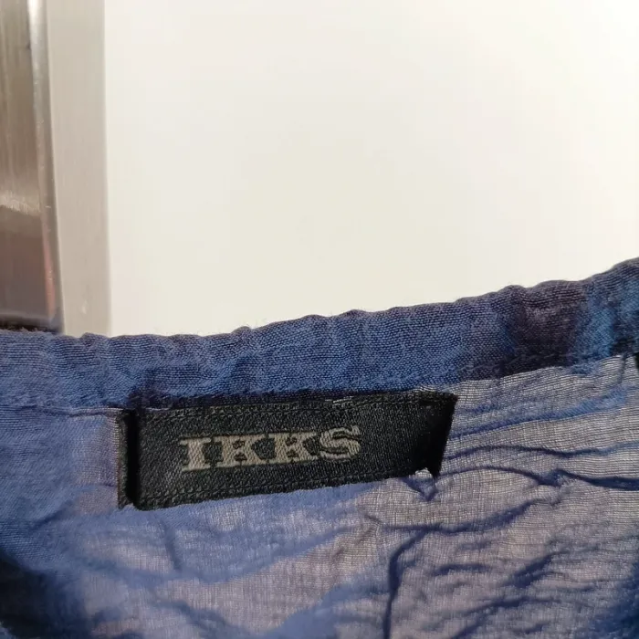 Débardeur bleu IKKS taille M fines bretelles boutonné léger bohème chic été A1287 - photo numéro 3