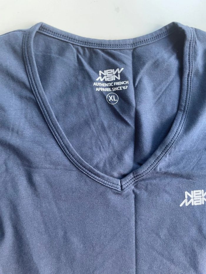 T-shirt bleu marine New man taille M - photo numéro 2
