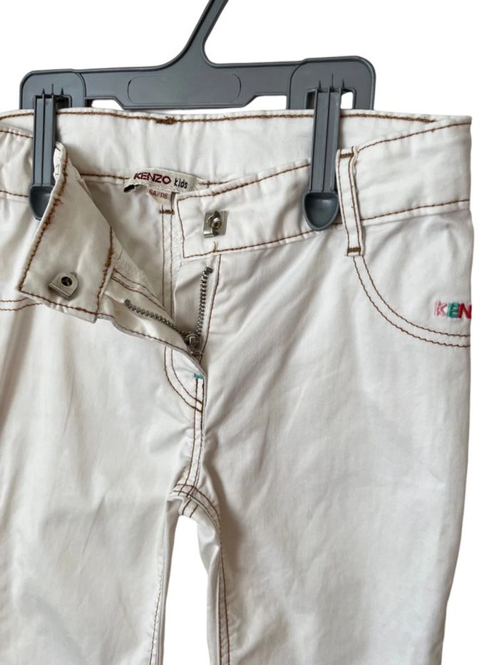 Pantalon blanc léger et stretch - Kenzo Kids 6 ans (116cm) - photo numéro 5