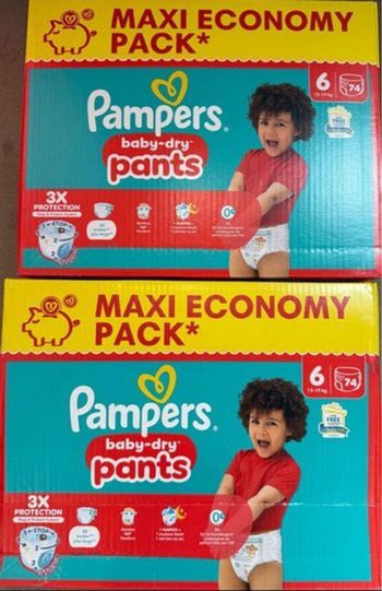 Couches Pampers, baby, Dry, pants T6