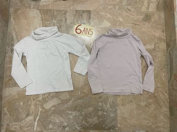 Lot t shirts col roulé 6 ans