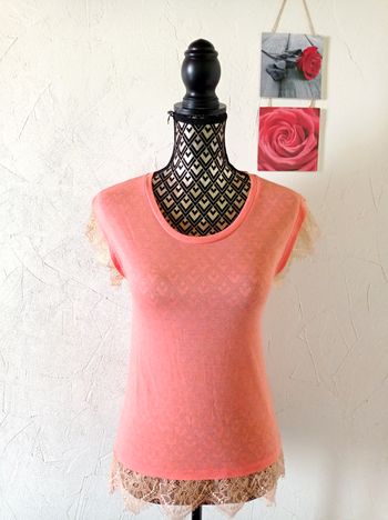 🌸T-shirt avec détails en dentelle, Topshop, taille 34