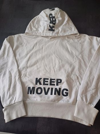 Sweat à capuche blanc