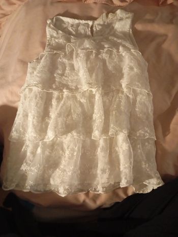 Débardeur fille en dentelle