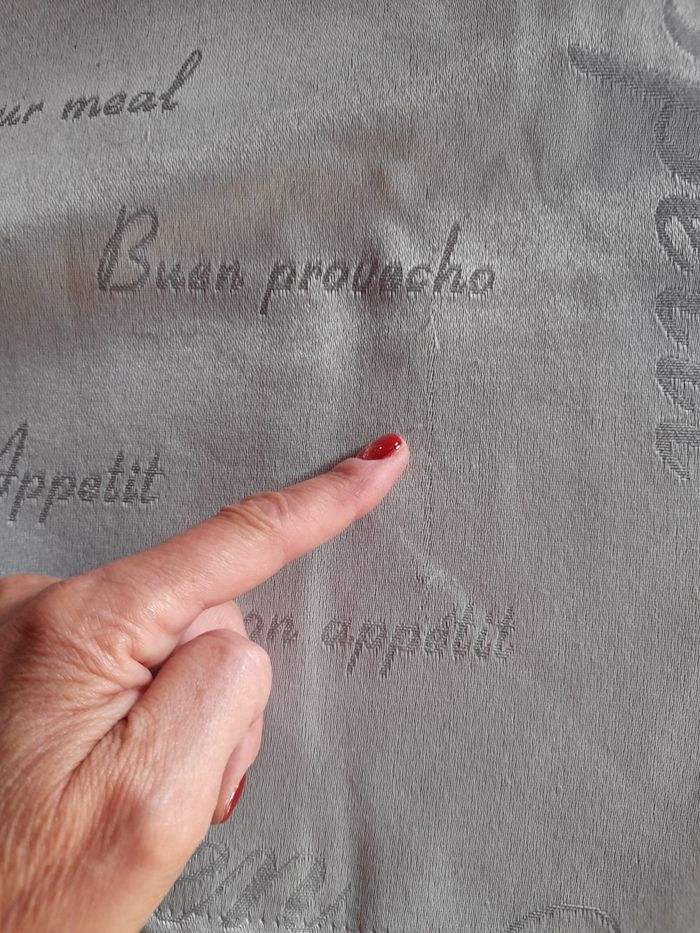 Lot de 2 chemins de table gris jacquard - photo numéro 8